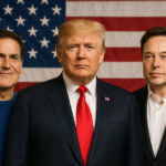 Image of Mark Cuban, Donald Trump, and Elon Musk